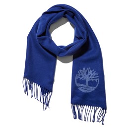 Solid Scarf with Tonal Jacquard Logo